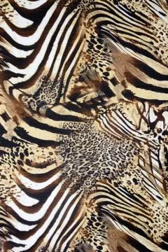 Texture fabric of leopard skin for background Stock Photos