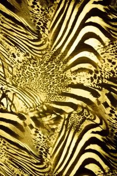 Texture fabric of leopard skin for background Stock Photos