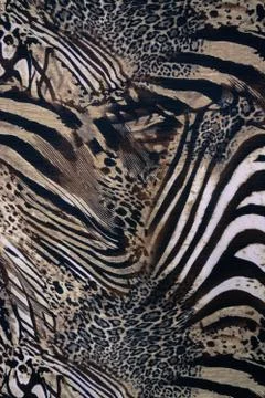 Texture fabric of leopard skin for background Stock Photos