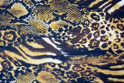 Texture fabric of leopard skin for background Stock Photos