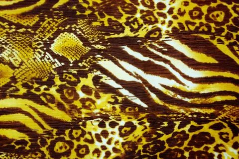 Texture fabric of leopard skin for background Stock Photos