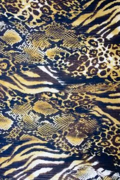 Texture fabric of leopard skin for background Stock Photos