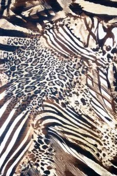 Texture fabric of leopard skin for background Stock Photos