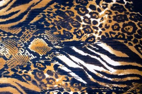 Texture fabric of leopard skin for background Stock Photos