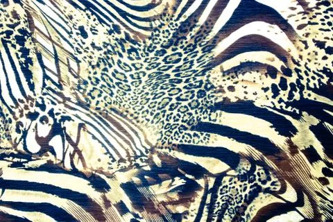 Texture fabric of leopard skin for background Stock Photos