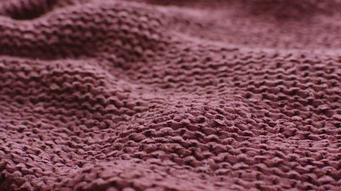 The texture of the fabric. Maroon knitted texture. Video stock 102891666