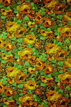 Texture fabric pattern Flower background Stock Photos