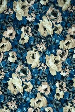 Texture fabric pattern Flower background Stock Photos