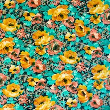 Texture fabric pattern Flower background Stock Photos