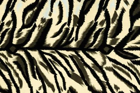 Texture fabric of tiger for background Stock Photos