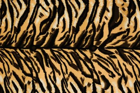 Texture fabric of tiger for background Stock Photos