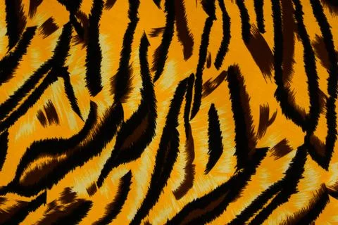 Texture fabric of tiger for background Stock Photos