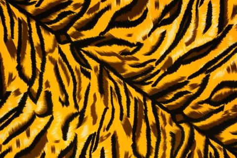 Texture fabric of tiger for background Stock Photos