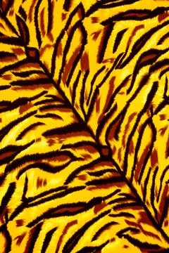 Texture fabric of tiger for background Stock Photos