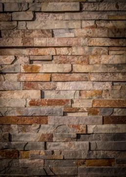Texture of facade stone. Wall with exterior masonry. Foto stock
