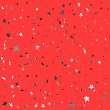 Texture of falling silver stars Illustrazione stock