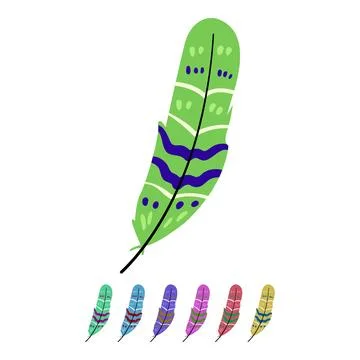 Texture feather exotic bird cartoon vector graphic Stock Illustration