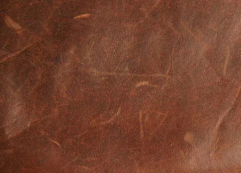Texture of a fine brown leather surface using as background or header Stock Photos