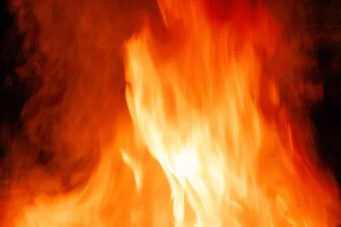 Texture of fire. Orange bright flame. Foto stock