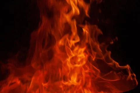 Texture of fire. Orange bright flame. Stock Photos