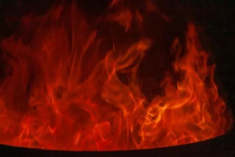 Texture of fire. Orange bright flame. Stock Photos