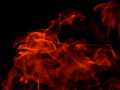 The texture of a flame of fire on a black background Stock Photos