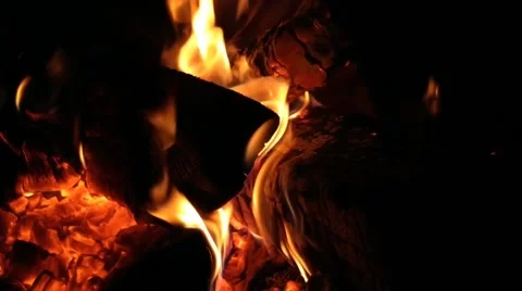 The texture of the flames of fire in the furnace. Stock Footage 220556776