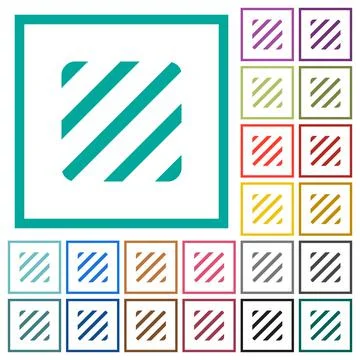Texture flat color icons with quadrant frames Stockillustratie