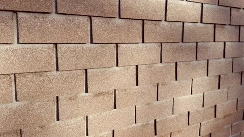 Texture of flexible tiles, shingles for decorating the walls of a house outside 스톡 동영상 267058078