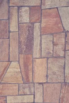 The texture of the floor is a beige tile irregular shape Stock Photos