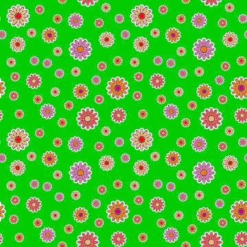 Texture - flowers on a green meadow 스톡 일러스트