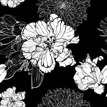Texture flowers Stock Illustration
