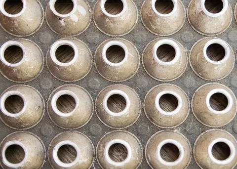 Texture formed by a tool for breeding of silkworms. Stock Photos