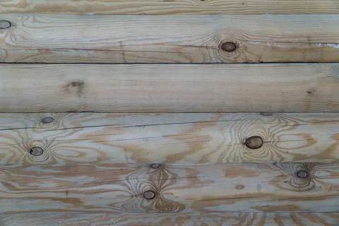 Texture of fresh brown rustic light wood planks . Stock Photos
