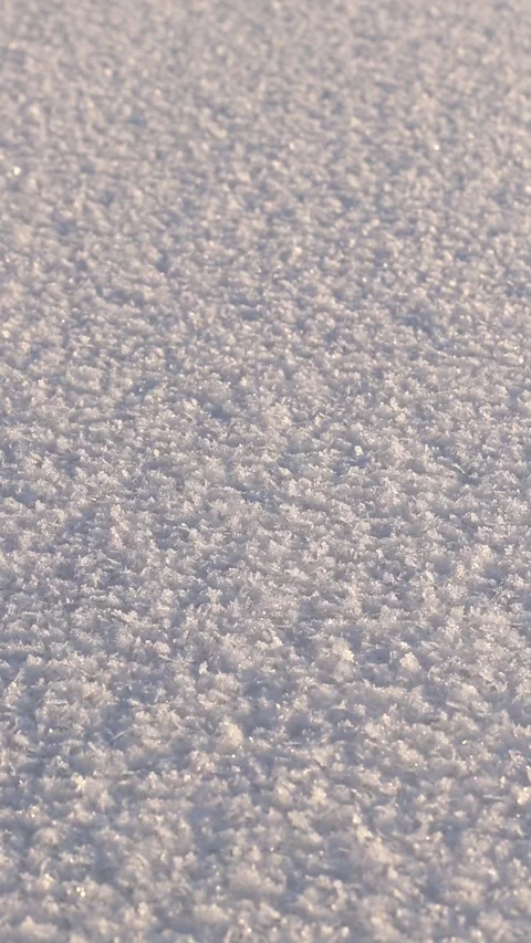 Texture of fresh loose snow in sunlight close-up Видео 344959057