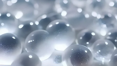 Texture of Frosted Plastic Beads This texture showcases small, round beads made Video stock 253927774