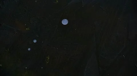 Texture of Frozen Water with Bubbles Stock Photos