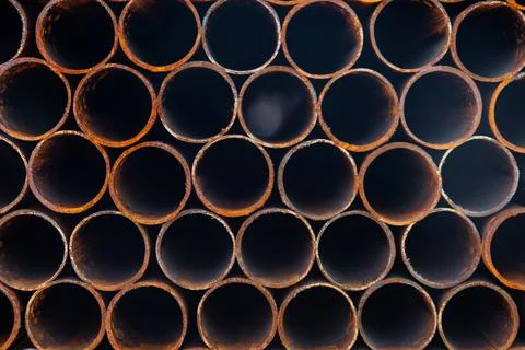 Texture of galvanized iron pipes Stock Photos