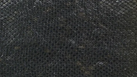 Close-up of black fake leather texture, Close-up of a black…