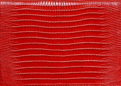 Texture of genuine leather red, background Stock Photos