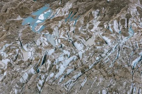 Texture of the glacier surface Stock Photos