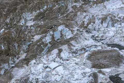 Texture of the glacier surface Stock Photos
