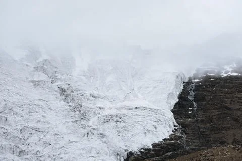 Texture of the glacier surface Stock Photos