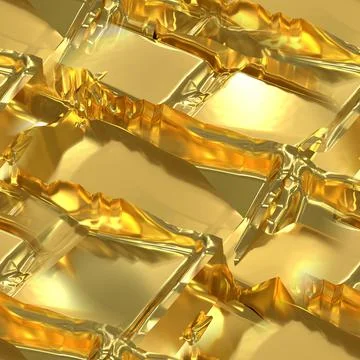 The texture of a golden brick with a smooth surface. Gold seamless.  Stock Illustration