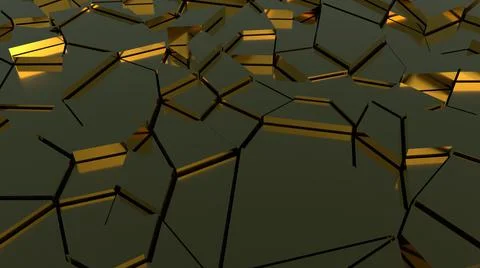 Texture with golden elements. Dark yellow background with broken gold.  Stock Illustration