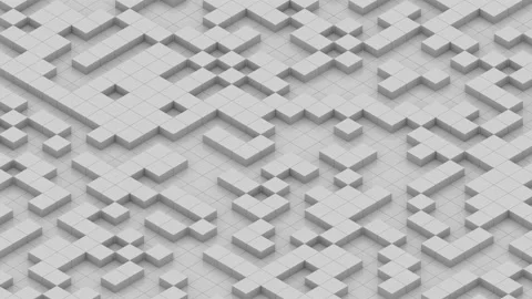Texture of gray blocks in motion. Modern animation, geometric background, motion Stock Footage 118266986
