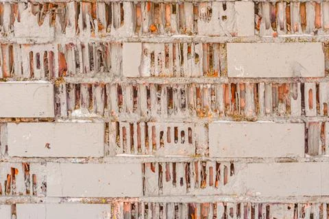 Texture of gray brick painted wall, industrial background, stone pattern close Stock Photos