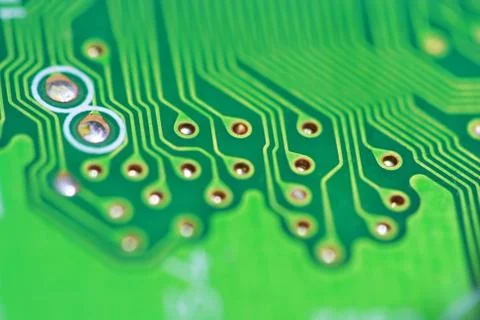 Texture, green circuit board Stock Photos