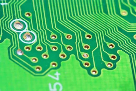Texture, green circuit board Stock Photos