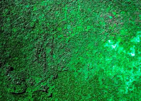 The texture of green decorative plaster Stock Photos